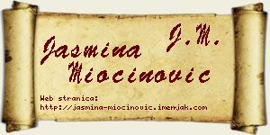 Jasmina Miočinović vizit kartica